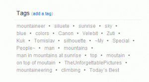 Example of Tags on Flickr
